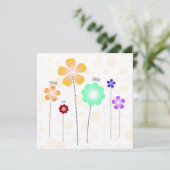 Blume Save the Date Vorlage (Stehend Vorderseite)