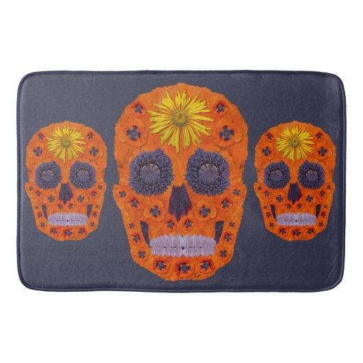 Blume Schädel 1 Badematte (Vorderseite)
