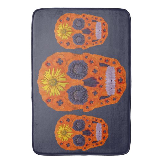 Blume Schädel 1 Badematte (Vorderseite Vertikal)