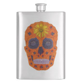 Blume Schädel 1 Flachmann (Vorderseite)