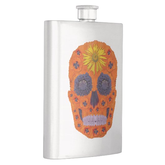 Blume Schädel 1 Flachmann (Rechts)