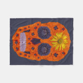 Blume Schädel 1 Fleecedecke (Vorderseite (Horizontal))