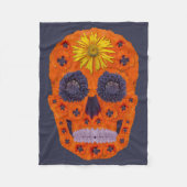 Blume Schädel 1 Fleecedecke (Vorderseite)