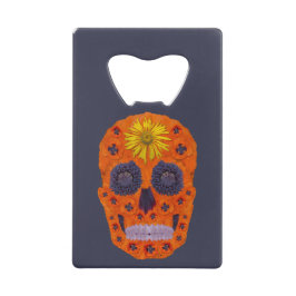 Blume Schädel 1 Geldbeutel Flaschenöffner