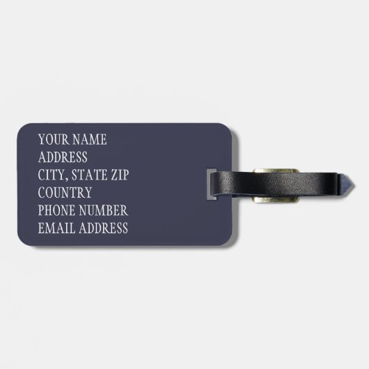 Blume Schädel 1 Gepäckanhänger (Rückseite horizontal)