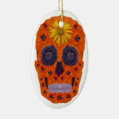 Blume Schädel 1 Keramik Ornament (Rechts)