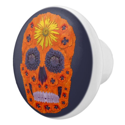 Blume Schädel 1 Keramikknauf (Rechts)