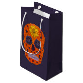Blume Schädel 1 Kleine Geschenktüte (Rückseite Schrägansicht)