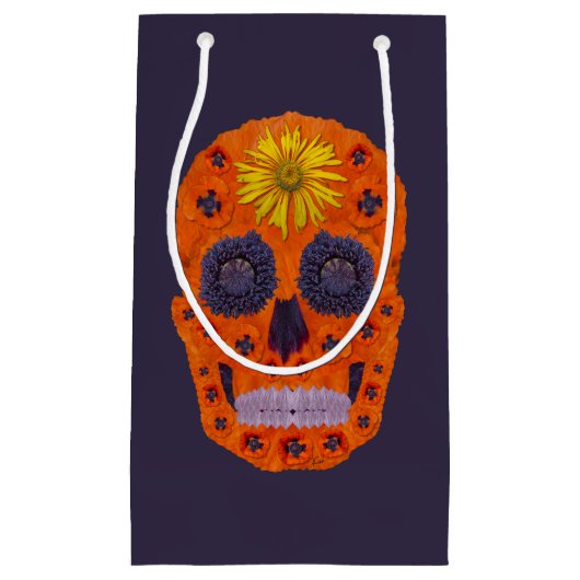 Blume Schädel 1 Kleine Geschenktüte (Vorderseite)