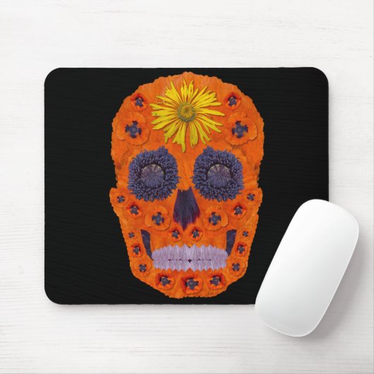 Blume Schädel 1 Mousepad (Mit Mouse)