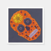 Blume Schädel 1 Serviette (Vorderseite)