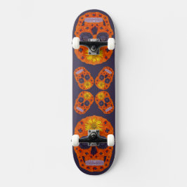 Blume Schädel 1 Skateboard