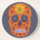 Blume Schädel 1 Untersetzer (Vorne)