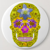 Blume Schädel 3 Button (Vorderseite)