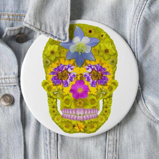 Blume Schädel 3 Button (Beispiel)