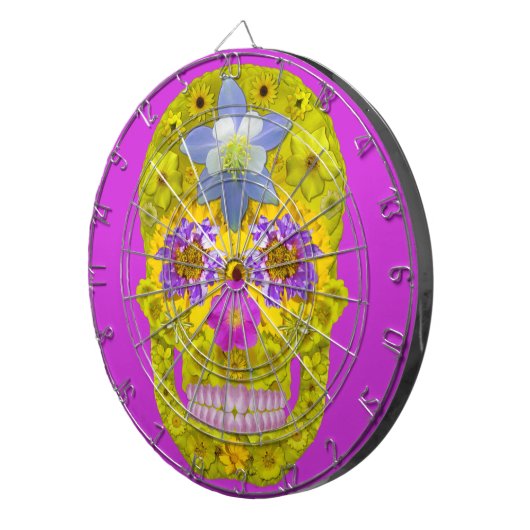 Blume Schädel 3 Dartscheibe (Vorderseite rechts)