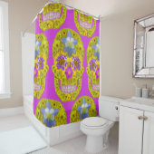 Blume Schädel 3 Duschvorhang (Beispiel)