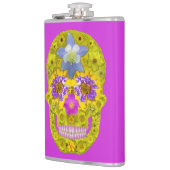 Blume Schädel 3 Flachmann (Links)