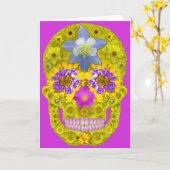 Blume Schädel 3 Karte (Gelbe Blume)