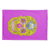 Blume Schädel 3 Kissenbezug (Rückseite-Links)