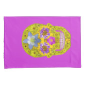 Blume Schädel 3 Kissenbezug (Vorderseite-Rechts)