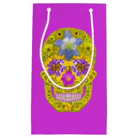 Blume Schädel 3 Kleine Geschenktüte (Vorderseite)