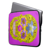 Blume Schädel 3 Laptopschutzhülle (Vorderseite Links)