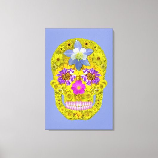 Blume Schädel 3 Leinwanddruck (Vorderseite)