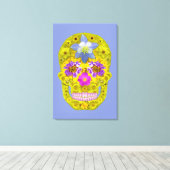 Blume Schädel 3 Leinwanddruck (Insitu (Holzboden))