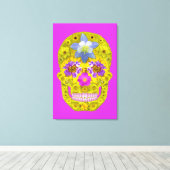 Blume Schädel 3 Leinwanddruck (Insitu (Holzboden))