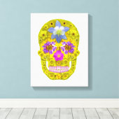 Blume Schädel 3 Leinwanddruck (Insitu (Holzboden))