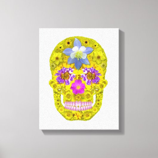 Blume Schädel 3 Leinwanddruck (Vorderseite)