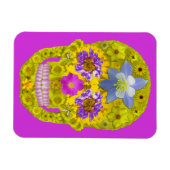 Blume Schädel 3 Magnet (Horizontal)