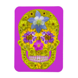 Blume Schädel 3 Magnet
