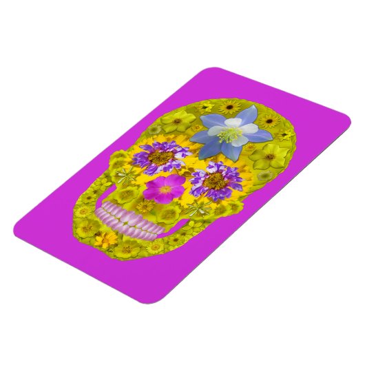 Blume Schädel 3 Magnet (Linke Seite)