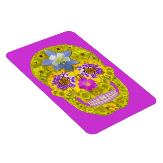 Blume Schädel 3 Magnet (Rechte Seite)