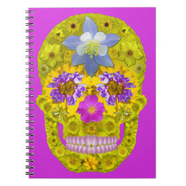 Blume Schädel 3 Notizblock