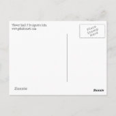 Blume Schädel 3 Postkarte (Rückseite)