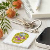 Blume Schädel 3 Schlüsselanhänger (Vorderseite rechts)