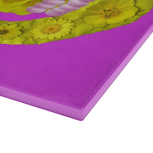 Blume Schädel 3 Schneidebrett (Ecke)