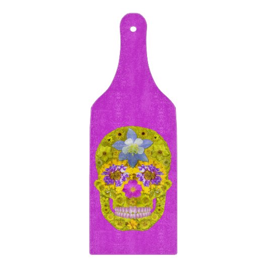 Blume Schädel 3 Schneidebrett (Vorderseite)