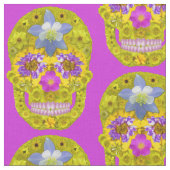 Blume Schädel 3 Stoff (Nahaufnahme)