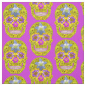 Blume Schädel 3 Stoff (Muster)