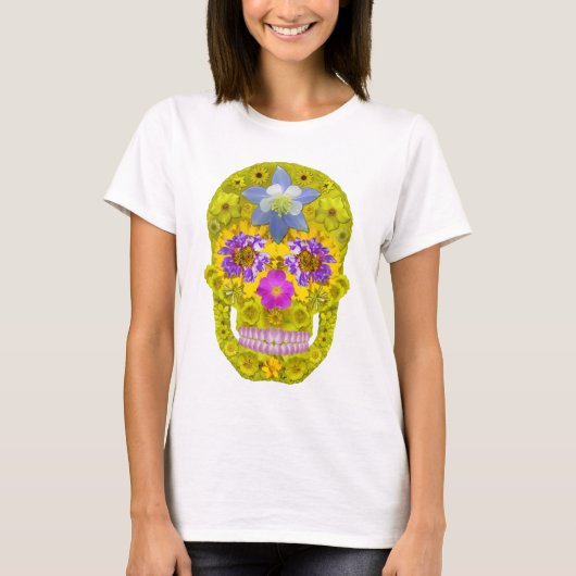 Blume Schädel 3 T-Shirt (Vorderseite)