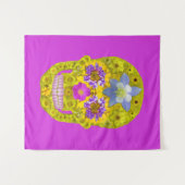 Blume Schädel 3 Wandteppich (Vorderseite (Horizontal))