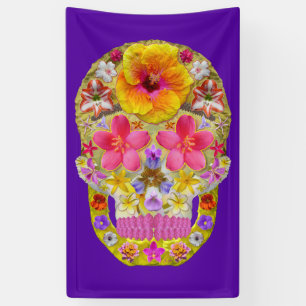 Blume Schädel 4 - tropisch Banner