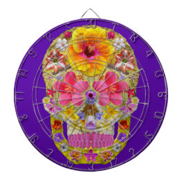 Blume Schädel 4 - tropisch Dartscheibe