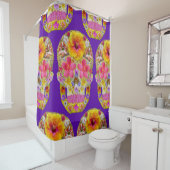 Blume Schädel 4 - tropisch Duschvorhang (Beispiel)