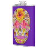 Blume Schädel 4 - tropisch Flachmann (Links)