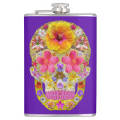 Blume Schädel 4 - tropisch Flachmann (Vorderseite)